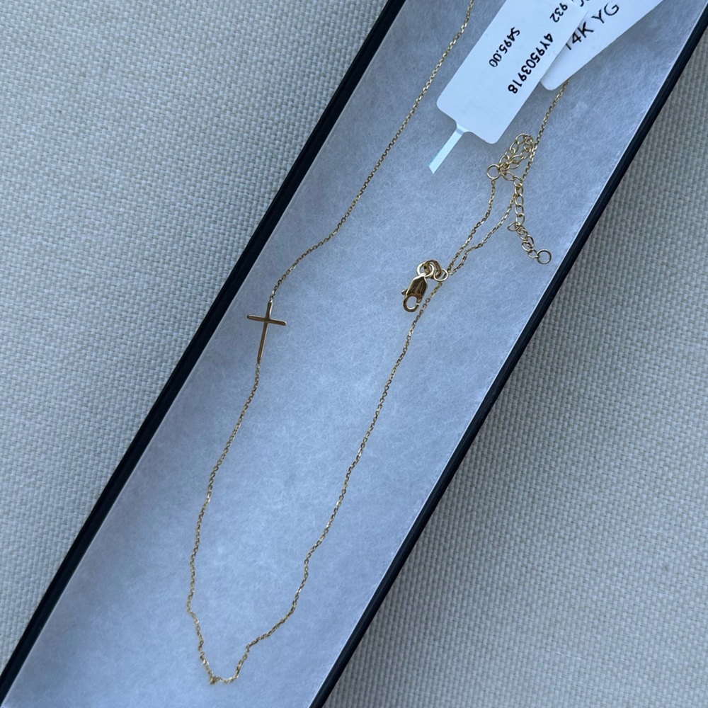 Cross Necklace / 14k Gold Necklace